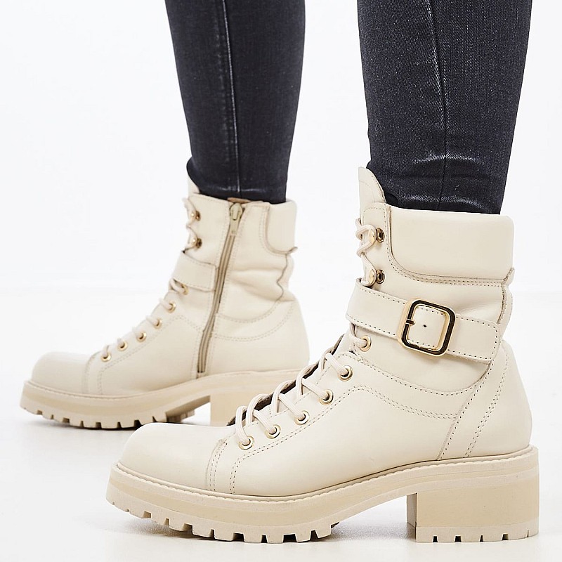 Women Boots 2521 Beige Leather Alpe