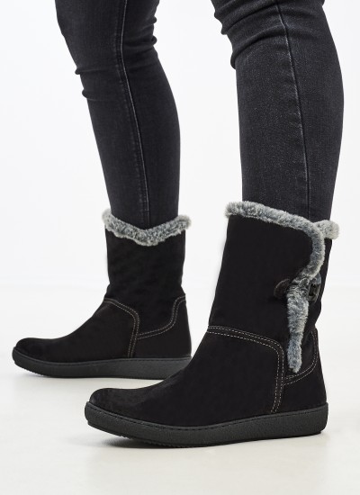 Women Boots 3220 Black Buckskin Alpe