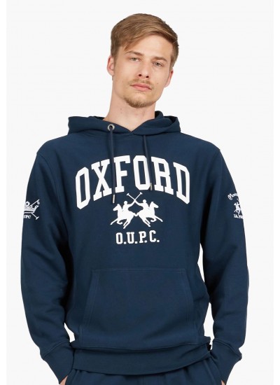 Ανδρικά Φούτερ Polo.Sweatshirt Σκούρο Μπλε Βαμβάκι La Martina