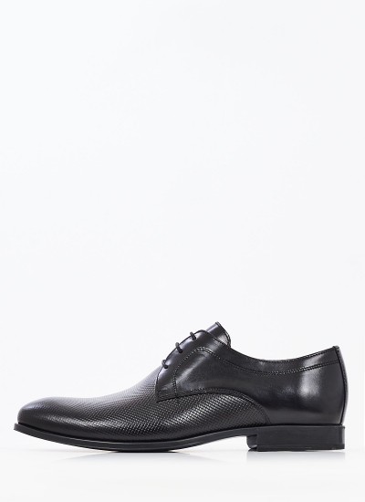 Men Shoes 1192 Black Leather Damiani