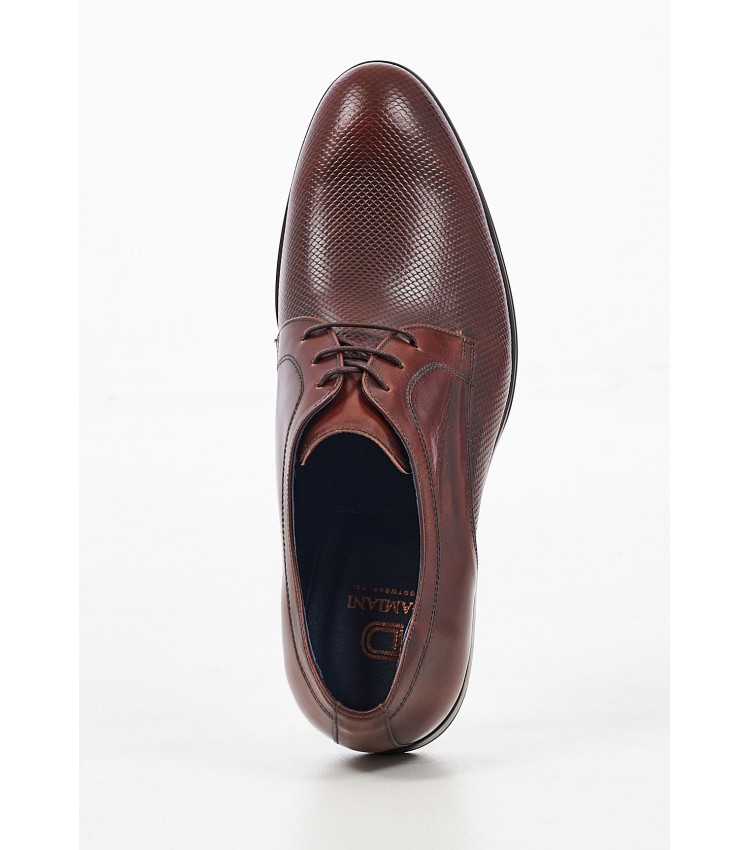 Men Shoes 1192 Brown Leather Damiani