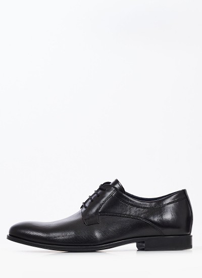 Men Shoes 2209 Black Leather Damiani