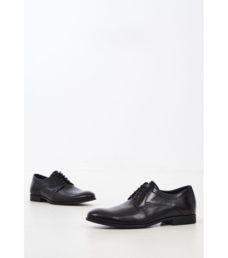 Men Shoes 2209 Black Leather Damiani