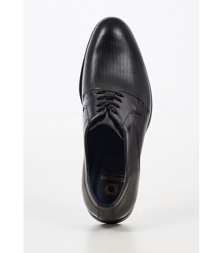 Men Shoes 2209 Black Leather Damiani