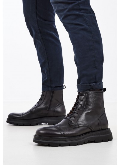 Men Boots 4050 Black Leather Damiani