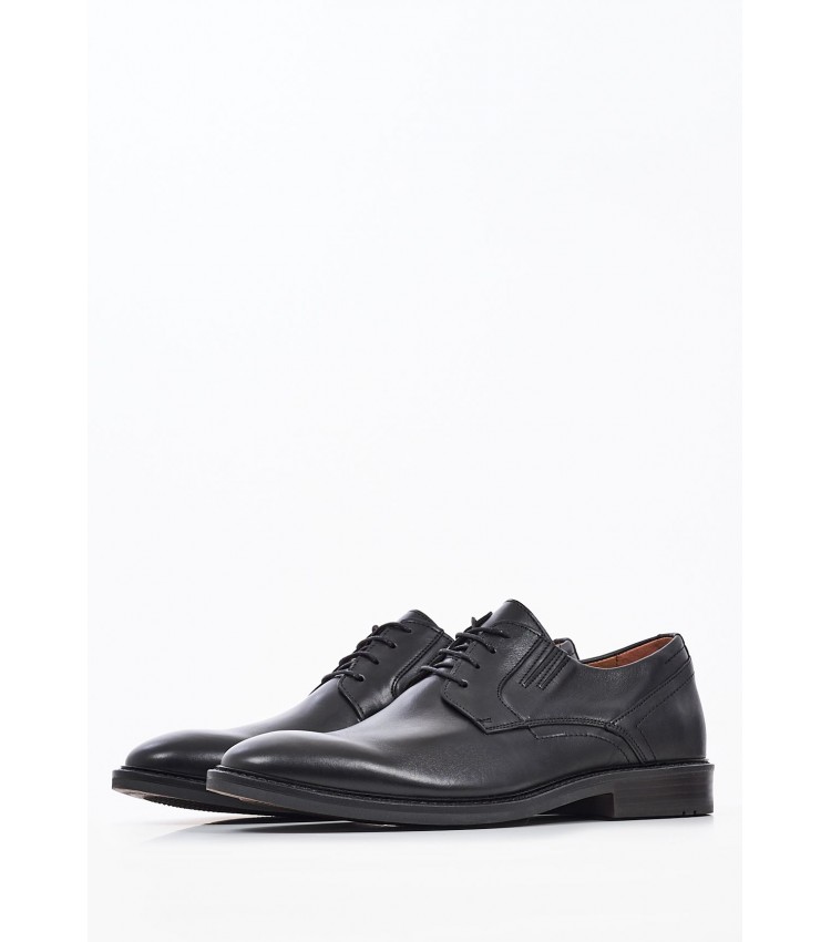 Men Shoes 4600 Black Leather Damiani