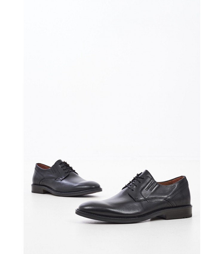 Men Shoes 4600 Black Leather Damiani