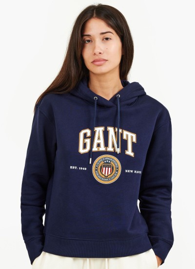 Γυνακεία Φούτερ Crest.W Σκούρο Μπλε Βαμβάκι GANT