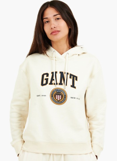 Γυνακεία Φούτερ Crest.W Μπεζ Βαμβάκι GANT