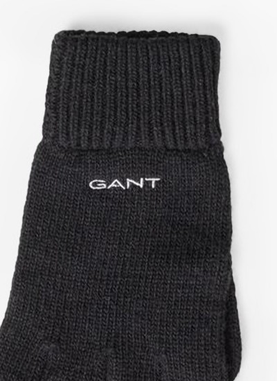 Ανδρικά Γάντια Knitted.Gloves Μαύρο Μαλλί GANT