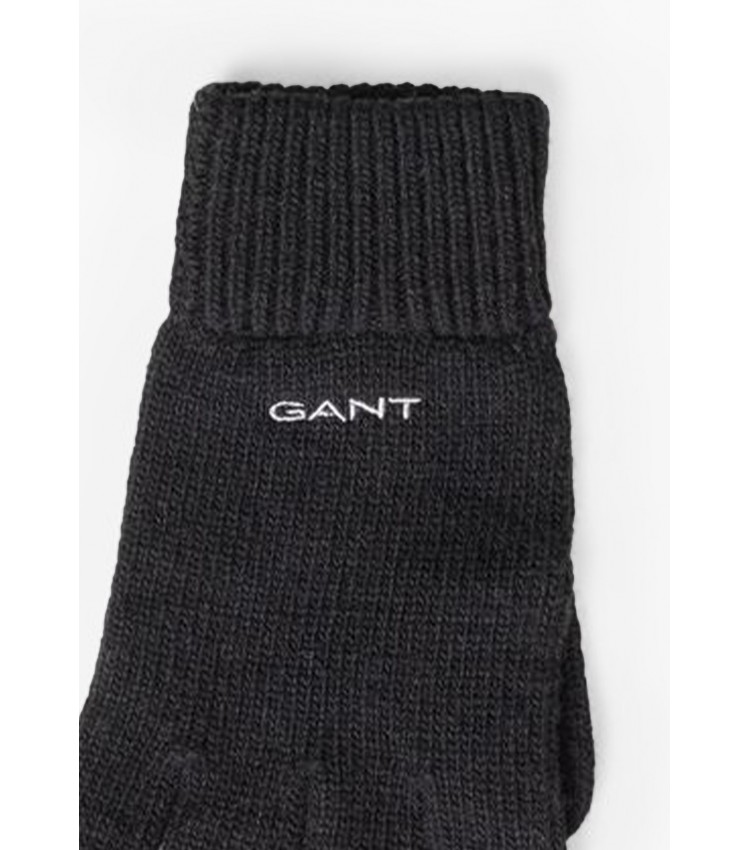 Men Gloves Knitted.Gloves Black GANT