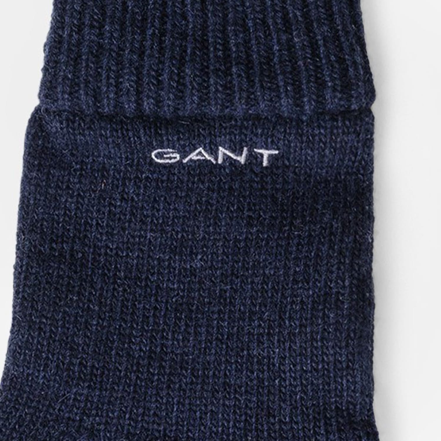 Ανδρικά Γάντια Knitted.Gloves Σκούρο Μπλε Μαλλί GANT
