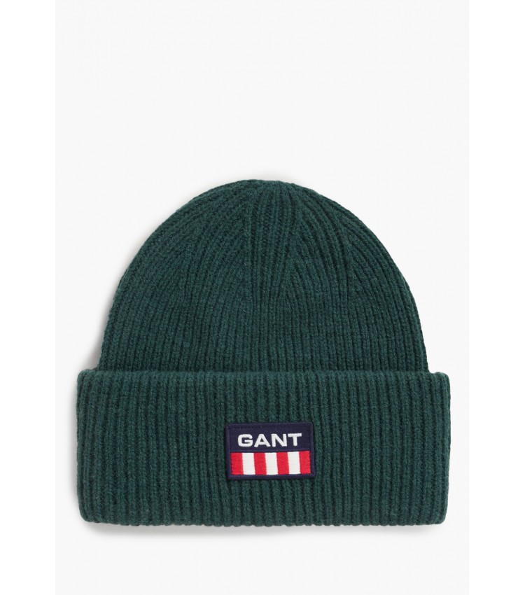 Men Caps Retro.Beanie Green GANT