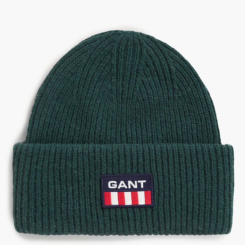 Ανδρικοί Σκούφοι Retro.Beanie Πράσινο Μαλλί GANT