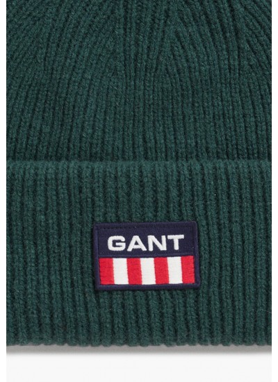 Men Caps Retro.Beanie Green GANT