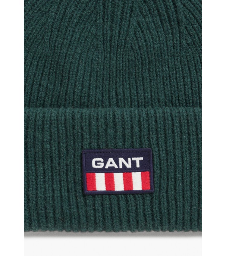 Men Caps Retro.Beanie Green GANT