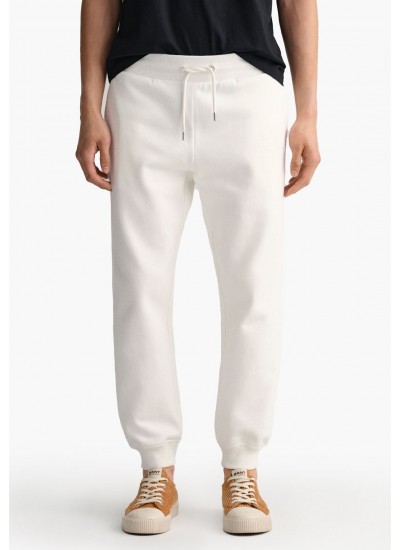 Ανδρικά Παντελόνια Tonal.Pants Άσπρο Βαμβάκι GANT