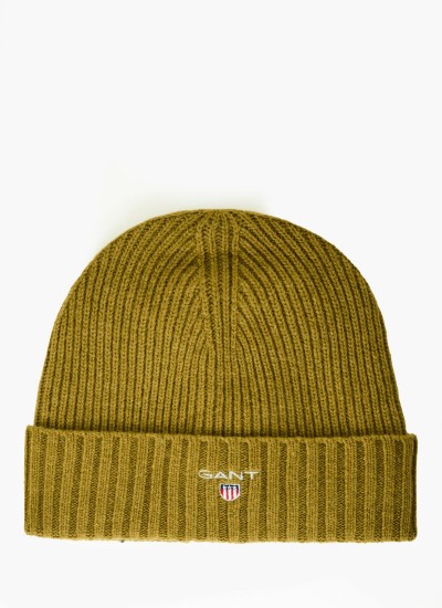 Men Caps Retro.Beanie White GANT