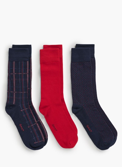 Ανδρικές Κάλτσες D2.Sock Σκούρο Μπλε Βαμβάκι GANT