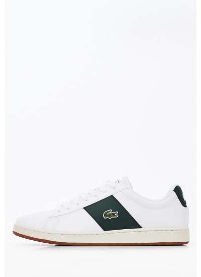 Men Casual Shoes Carnaby.Cgr White Leather Lacoste