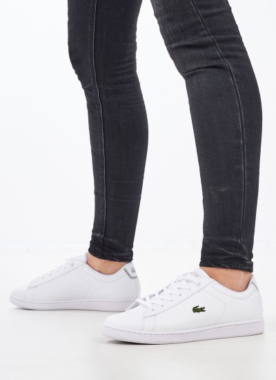 Γυναικεία Παπούτσια Casual Court.Zero Μπεζ Δέρμα Lacoste