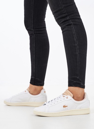 Γυναικεία Παπούτσια Casual Carnaby.Pro22 Άσπρο Δέρμα Lacoste