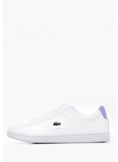 Γυναικεία Παπούτσια Casual Carnaby.Sfa Άσπρο Δέρμα Lacoste