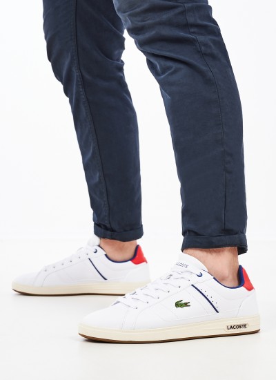 Men Casual Shoes Carnaby.Cgr White Leather Lacoste