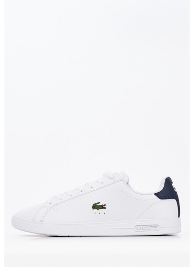 Ανδρικά Παπούτσια Casual Graduate.Pro Άσπρο Δέρμα Lacoste