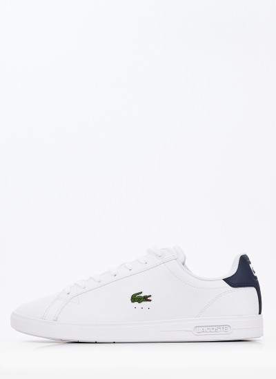 Ανδρικά Παπούτσια Casual Graduate.Pro Άσπρο Δέρμα Lacoste