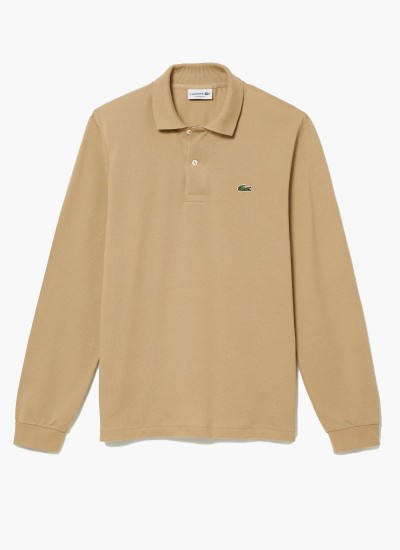 Ανδρικές Μπλούζες L1312 Μπεζ Βαμβάκι Lacoste