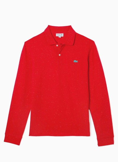 Ανδρικές Μπλούζες PH2421 Κόκκινο Βαμβάκι Lacoste