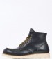 Men Boots 22N4 Black Leather Frau