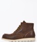 Men Boots 22N4 Brown Leather Frau