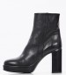 Women Boots 64N5 Black Leather Frau