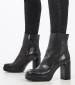 Women Boots 64N5 Black Leather Frau