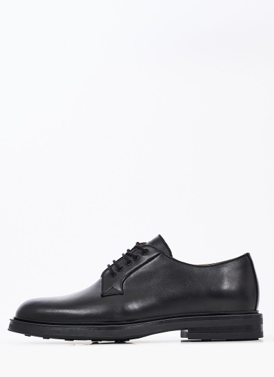 Men Shoes 73N1 Black Leather Frau