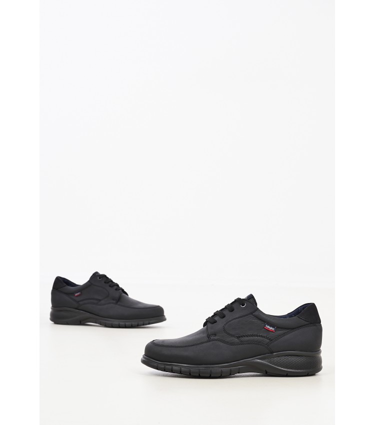 Men Casual Shoes 12700 Black Leather Callaghan