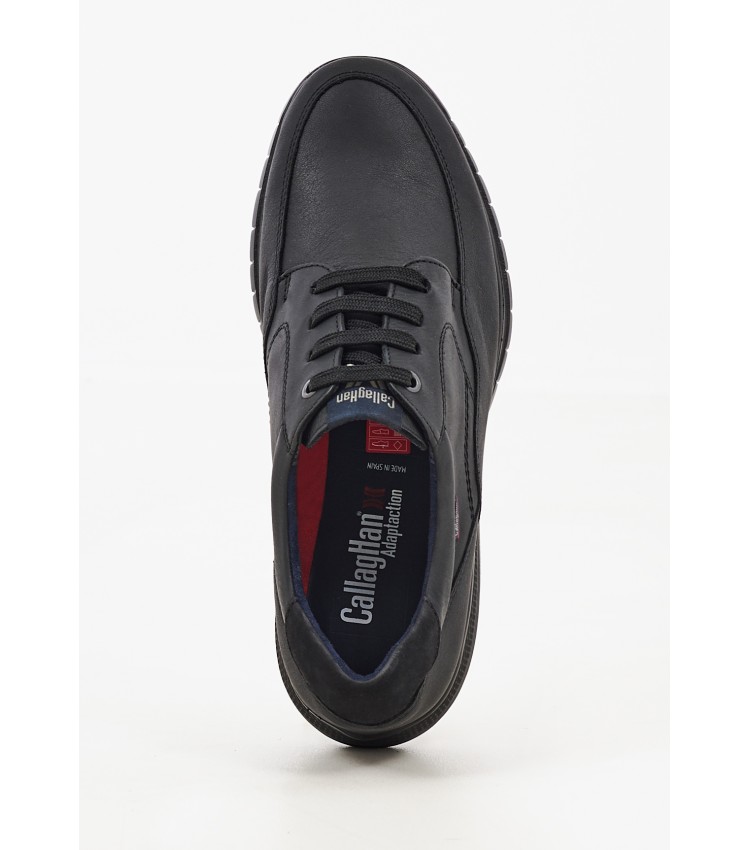 Men Casual Shoes 12700 Black Leather Callaghan