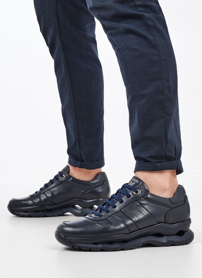 Ανδρικά Παπούτσια Casual 17824 Σκούρο Μπλε Δέρμα Callaghan