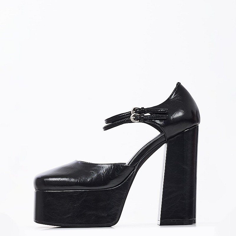 Γυναικείες Γόβες & Peeptoes Ψηλές Leila Μαύρο Δέρμα Jeffrey Campbell