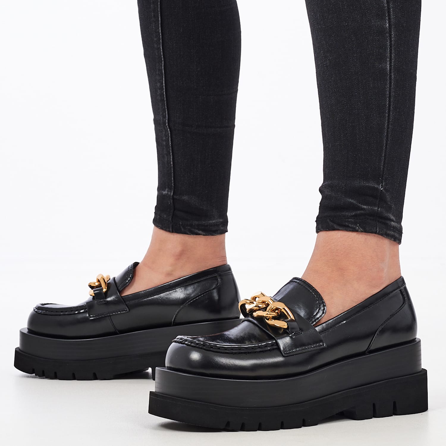 Γυναικεία Μοκασίνια Recess.Pl Μαύρο Δέρμα Jeffrey Campbell Μοκασίνια - Loafers Jeffrey Campbell Recess.Pl-Black