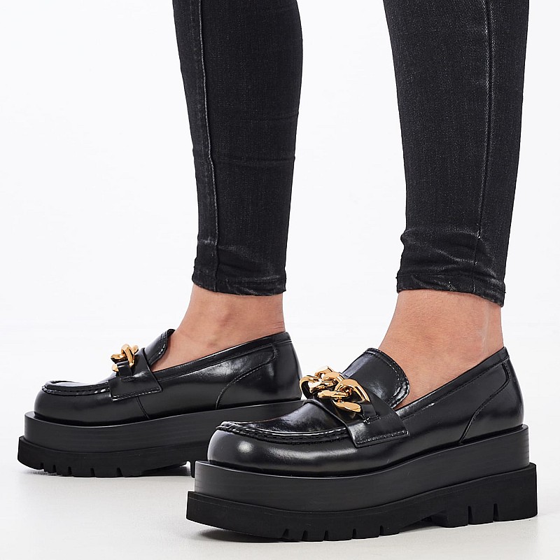 Γυναικεία Μοκασίνια Recess.Pl Μαύρο Δέρμα Jeffrey Campbell Γυναικεία Μοκασίνια Recess.Pl Μαύρο Δέρμα Jeffrey Campbell