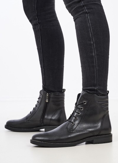 Women Boots 25100 Black Leather Marco Tozzi