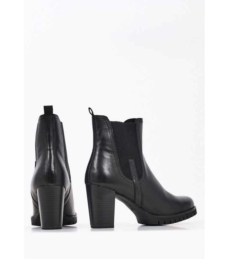 Women Boots 25447 Black Leather Marco Tozzi