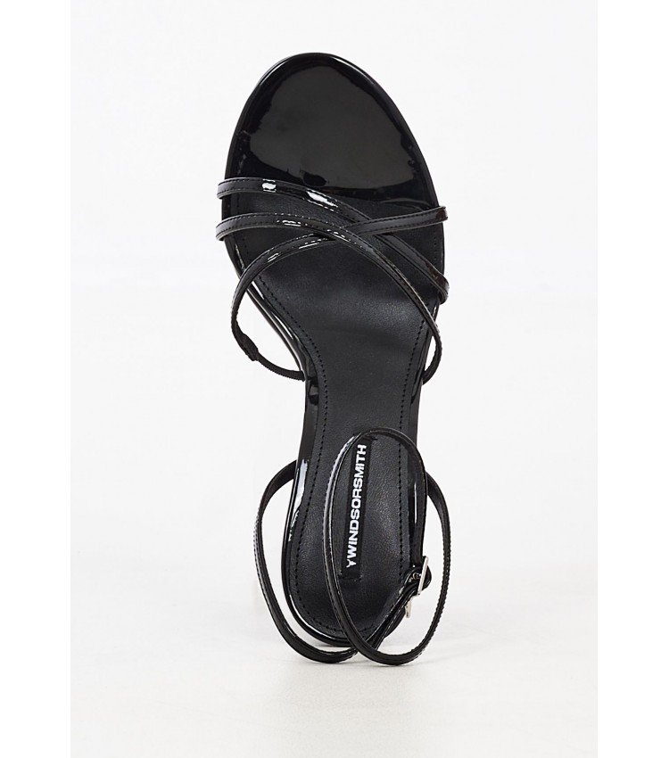 Women Sandals Heartbreak Black Patent Leather Windsor Smith