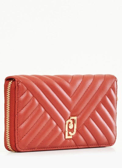 Γυναικεία Πορτοφόλια Nina Ροζ Vegan Leather Kendall+Kylie
