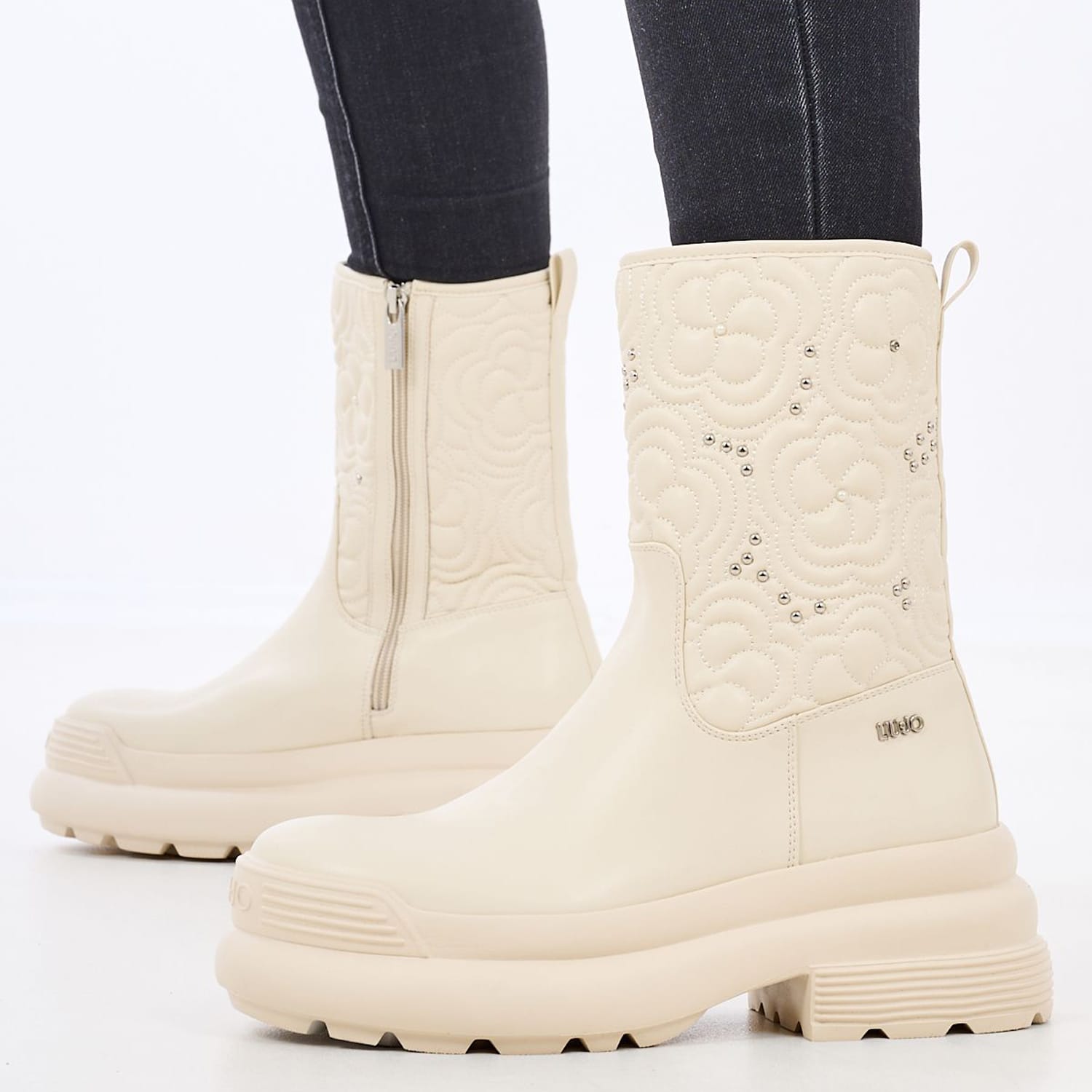 Γυναικεία Μποτάκια Amy.03 Μπεζ ECOleather Liu Jo