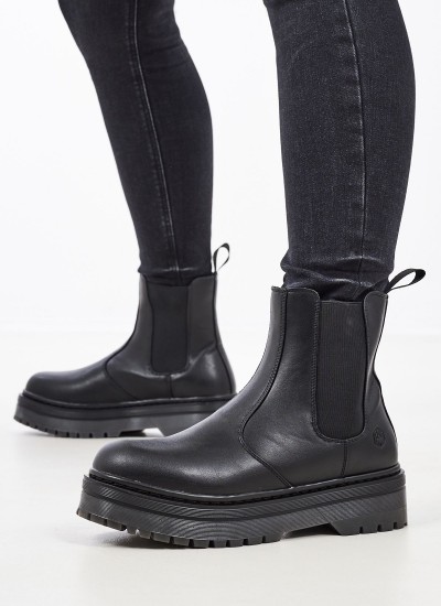 Γυναικεία Μποτάκια Elyse Μαύρο ECOleather Lumberjack