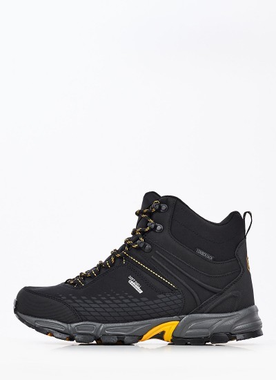 Ανδρικά Μποτάκια Sport.Shell Μαύρο Ύφασμα Lumberjack